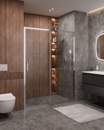 Душевая дверь Cezares MOLVENO MOLVENO-BF-1-150-C-Cr-IV 150х195 стекло прозрачное профиль хром