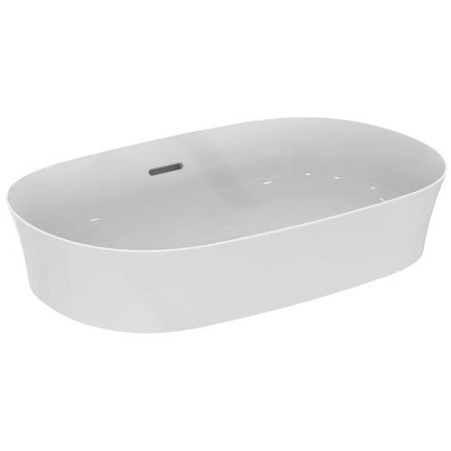 Раковина из сантехнического фаянса Ideal Standard Ipalyss E139701 60х40 накладная цвет белый без отверстий под смеситель