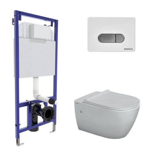 Комплект унитаз с инталляцией и клавишей смыва Berges NOVUM 043214