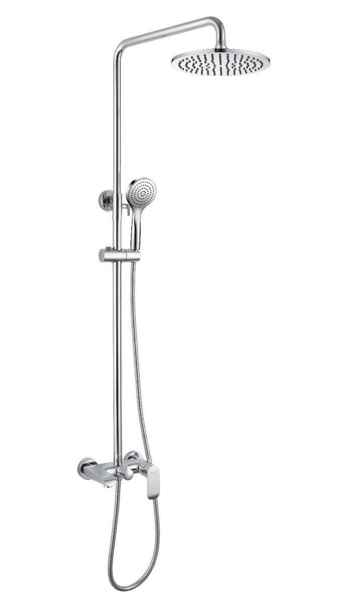 Душевая стойка Bravat Pure (Bravat) F6335369CP-A-RUS настенная цвет хром