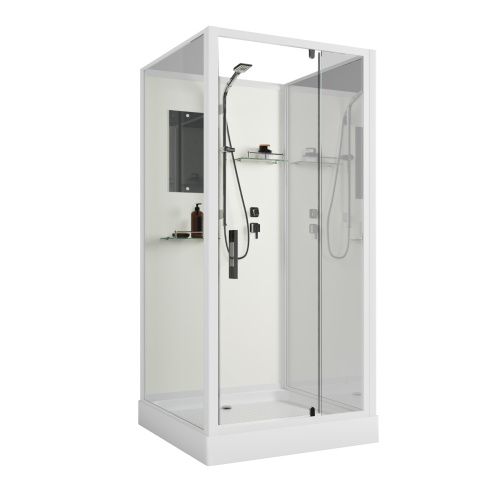 Душевая кабина Niagara Standart ST90/15Q/BK 90х90 квадратная без крыши ориентация универсальная