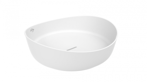 Раковина из сантехнического фарфора Creavit Ruby RB140-00MB42E-0000 40х40 накладная цвет белый