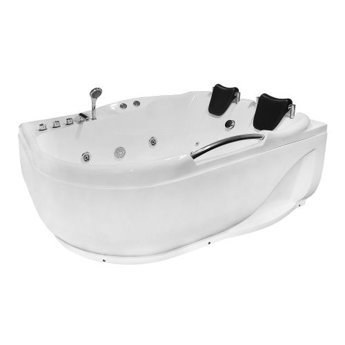 Ванна акриловая гидромассажная Loranto CS-806RN 170х120 пристенная асимметричная с каркасом