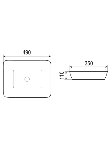 Раковина из сантехнического фаянса WeltWasser WW SK 10000004560 40 см накладная цвет белый без отверстий под смеситель - фото 2