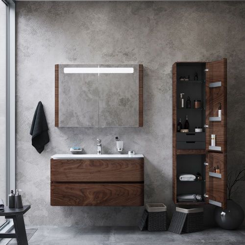 Шкаф-пенал Am.Pm Sensation M30CHR0406NF 40х160 подвесной цвет коричневый - фото 3