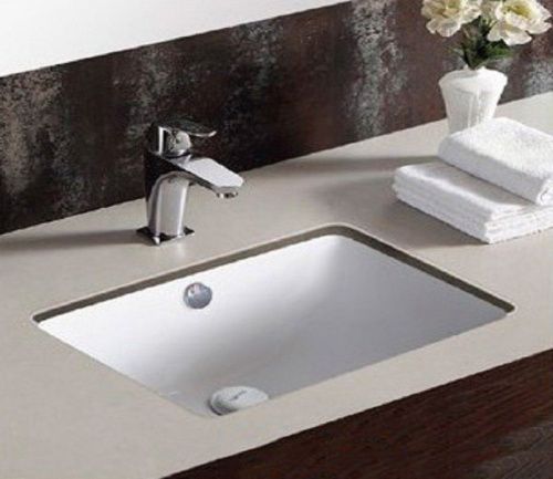 Раковина из сантехнического фаянса CeramaLux 540N 50х30 встраиваемая цвет белый без отверстий под смеситель