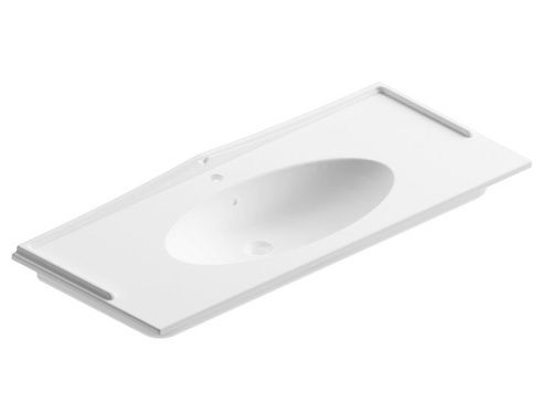 Раковина из сантехнического фаянса Berloni Bagno LAVQAVINCXR58 100 120х50 встраиваемая цвет белый