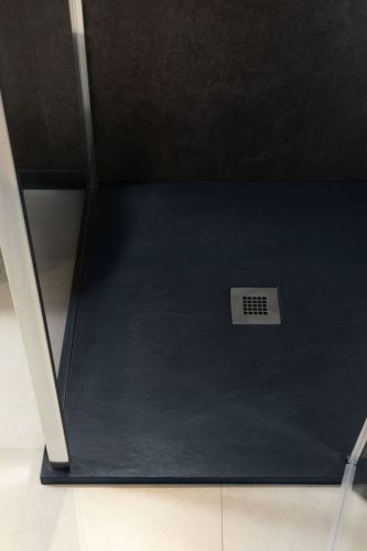 Душевой поддон из искусственного камня Allen Brau Priority 8.31002-AM 90х90 черный без каркаса - фото 4