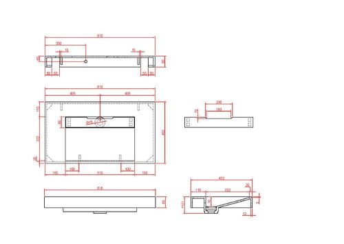 Раковина из искусственного камня Armadi Art Flat 859-080-NM 80х50 подвесная цвет черный без отверстий под смеситель - фото 2