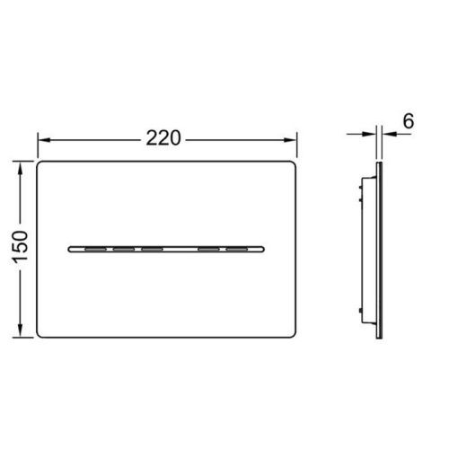 Клавиша смыва для унитаза сенсорная Tece TECESolid 9240465 цвет черный - фото 2