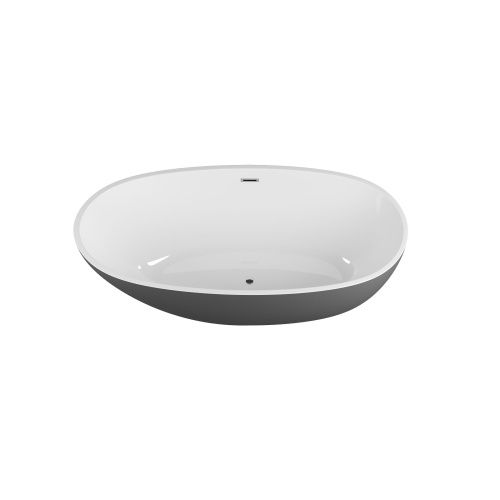 Ванна акриловая Grossman Fly GR-1104MB 170х75 отдельностоящая овальная с ножками - фото 2