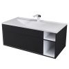 Тумба под раковину Uperwood Lotus 39340205464 100х50 подвесная цвет черный