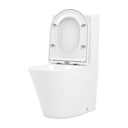 Унитаз-компакт напольный с бачком Lavinia Boho Biore 3304001R белый глянцевый с сиденьем микролифт безободковый каскадный смыв