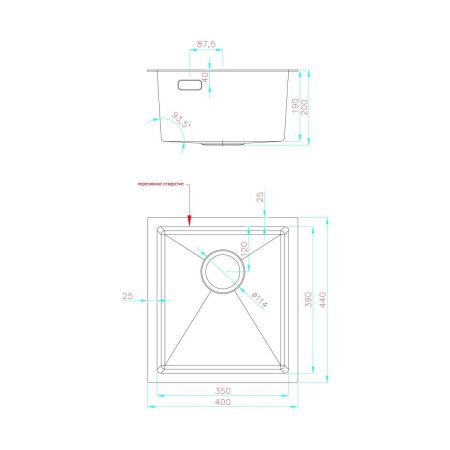 Кухонная мойка Fashun 9M Комплект AS4044-17 40х45 цвет серый поверхность матовая