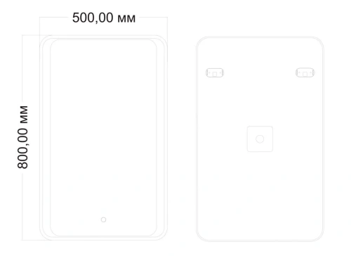 Зеркало с подсветкой Art&Max ELEGANT AM-Ele-500-800-DS-F 50х80 подвесное - фото 2