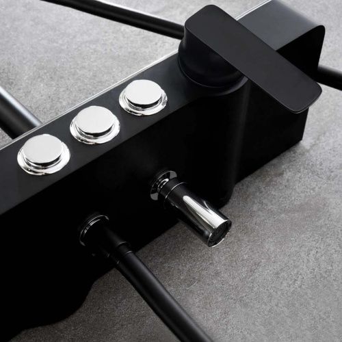 Душевая стойка Melana Male F610501B MALE настенная цвет черный - фото 3