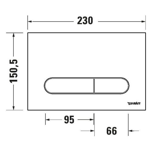 Клавиша смыва механическая Duravit DuraSystem WD5009011000/WF5100011010 цвет белый - фото 2