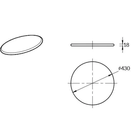 Полка Kerama Marazzi GEOMETRICA CO4.43\WHT 43х43х1,8 - фото 2