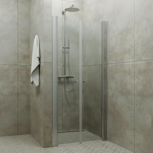 Душевая дверь Тритон Дабл Щ0000036861 90х185 стекло прозрачное профиль хром - фото 3