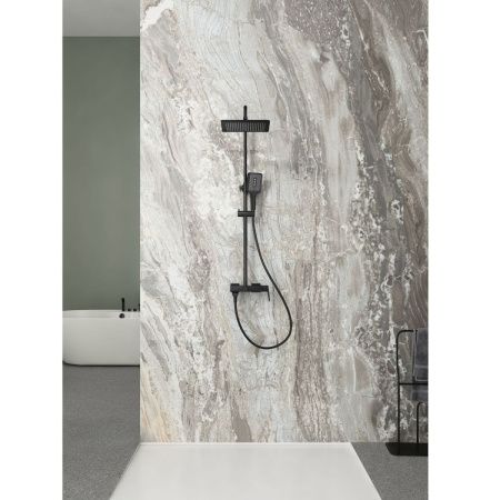 Душевая стойка Splenka S02.24.06 настенная цвет черный