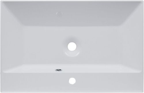 Раковина из искусственного камня Aquanet Орлеан 00179394 70х50 полувстраиваемая цвет белый 1 отверстие под смеситель - фото 4