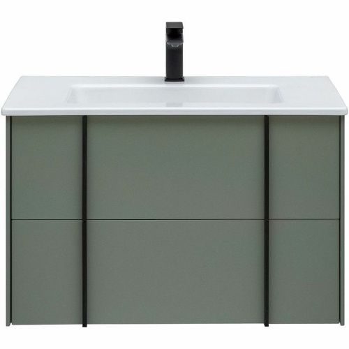 Тумба под раковину Allen Brau Reality 1.32005.CGM 80х50 подвесная цвет зеленый - фото 5