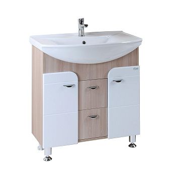 Тумба под раковину Onika Стиль 107512 70х30 напольная цвет белый/бежевый