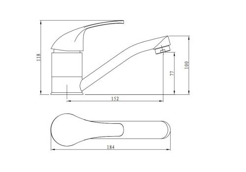 Смеситель Rush Vrangel VR7114-26 на раковину хром - фото 2