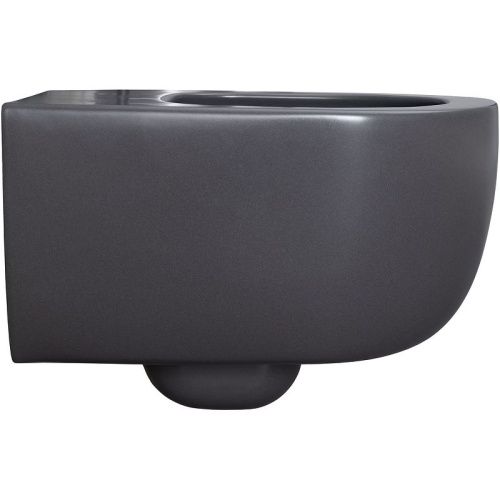 Чаша унитаза подвесная Allen Brau Priority 4.31002.AN цвет черный без сиденья безободковая каскадный смыв - фото 4