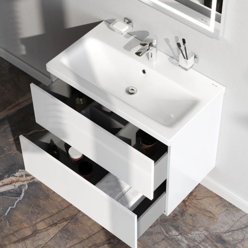 Тумба под раковину Am.Pm Gem M90FHX07522WG 80х40 подвесная цвет белый - фото 4