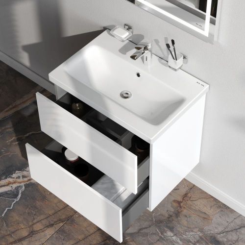 Тумба под раковину Am.Pm Gem M90FHX06022WG 60х40 подвесная цвет белый - фото 4