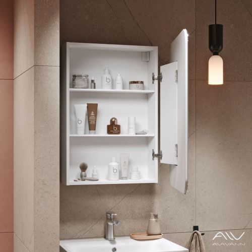 Зеркало-шкаф Alavann Cosmetic ALV0770001 60х80 подвесной цвет белый - фото 3
