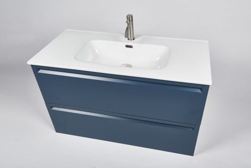 Тумба с раковиной Inda Piccadilly INDA Piccadilly 80BD Kona 80х50 подвесная цвет синий - фото 4
