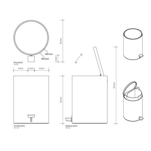 Ведро мусорное Decor Walther Universal 613600 - фото 2