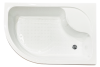 Душевой уголок Royal Bath BK RB8120BK-C-BL-R-Practic 120х80 стекло рифленое профиль черный с поддоном