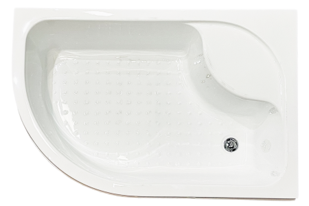 Душевой уголок Royal Bath BK RB8120BK-C-BL-R-Practic 120х80 стекло рифленое профиль черный с поддоном
