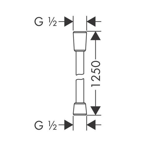 Душевой шланг Hansgrohe 28272670 черный - фото 2