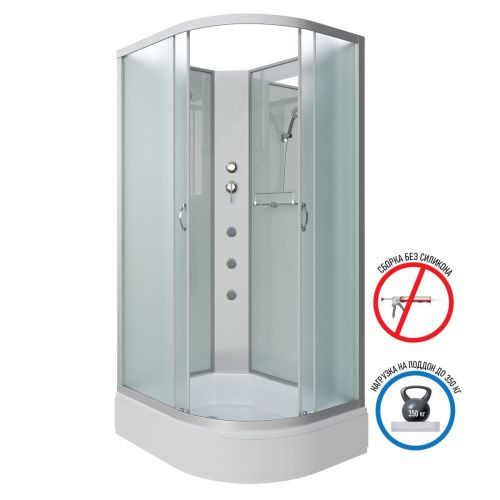 Душевая кабина Niagara Classic 331844LBKG 110х80 асимметричная без крыши ориентация левая - фото 2