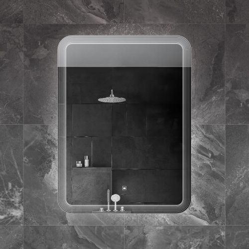 Зеркало с подсветкой Cezares DUET CZR-SPC-DUET-600-800-LED-TCH 60х60 подвесное - фото 3