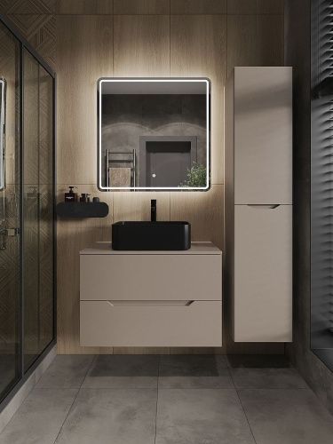 Тумба с раковиной Orange Line Li-80TuLMDF+B02-460MB 80х50 цвет бежевый - фото 5