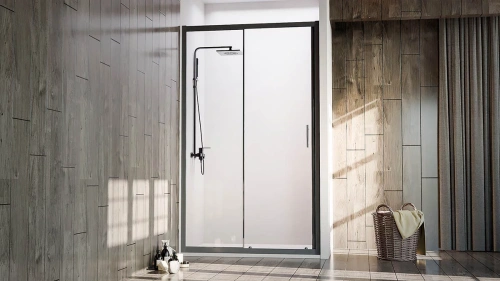 Душевая дверь Veconi Vianno VN72B-150-01-C4 150х190 стекло прозрачное профиль черный - фото 2