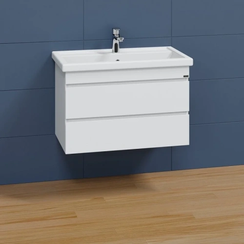 Тумба под раковину СанТа Марс 700296 80х40 подвесная цвет белый - фото 3