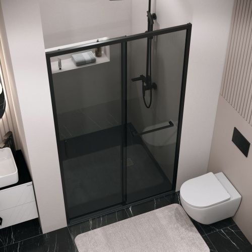 Душевая дверь Grossman Style 100.K33.05.130.21.10 130х195 стекло тонированное профиль черный - фото 5