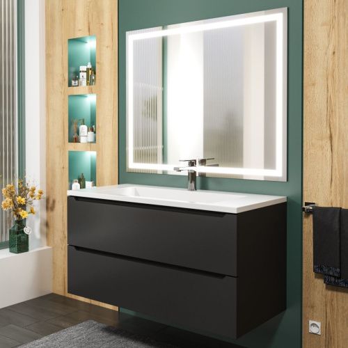 Раковина из искусственного камня Uperwood Infinity 45383433000 100х50 полувстраиваемая цвет белый - фото 2