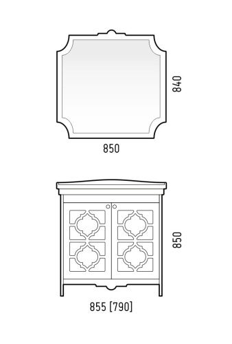 Зеркало Corozo Манойр SD-00000980 90х80 - фото 5