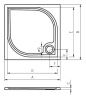 Душевой поддон из искусственного камня Riho KOLPING D004007005 100х90 белый с ножками