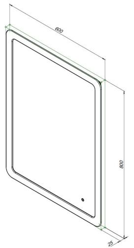 Зеркало с подсветкой Aquanet Ирис 00316650 60х80 подвесное - фото 5