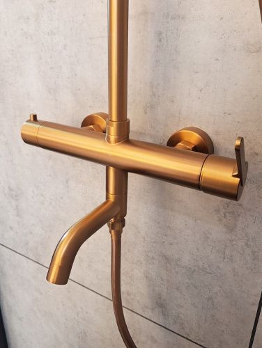 Душевая стойка AltroBagno Unione AltroBagnoUnione030211BC настенная цвет медь - фото 5