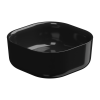Раковина керамическая GSG Ceramic Design Hit! HILAVQU42002 40х40 накладная цвет черный без отверстий под смеситель