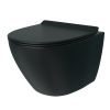 Унитаз подвесной Teymi Lina T40114 черный с сиденьем микролифт безободковый смыв торнадо